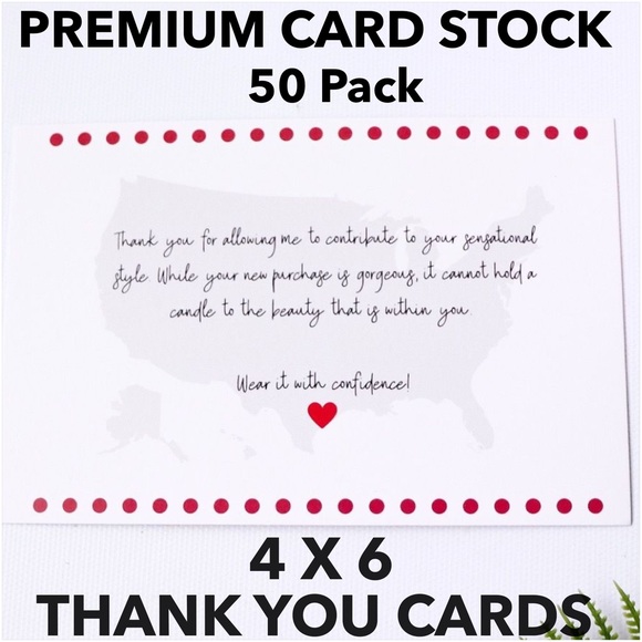 50 4X6 Confidence Thank You Cards PRICE IS FIRM - Picture 2 of 5